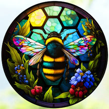 Load image into Gallery viewer, Diamond Painting - Full Round - round plate glass bee (30*30CM)