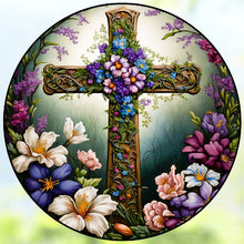 Load image into Gallery viewer, Diamond Painting - Full Round - round plate glass cross (30*30CM)