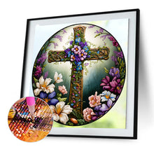 Load image into Gallery viewer, Diamond Painting - Full Round - round plate glass cross (30*30CM)