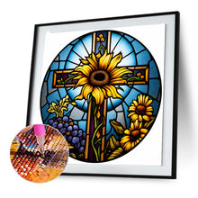 Load image into Gallery viewer, Diamond Painting - Full Round - round plate glass cross (30*30CM)
