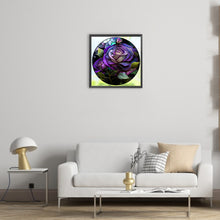 Load image into Gallery viewer, Diamond Painting - Full Round - round plate glass purple rose (30*30CM)