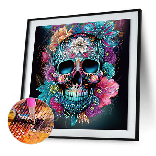 Diamond Painting - Partial Special Shaped - personalized skull (30*30CM)