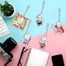 Load image into Gallery viewer, DIY Diamond Art Keychains Handmade Gem Keychains Lady Bag Pendant (Ultraman)