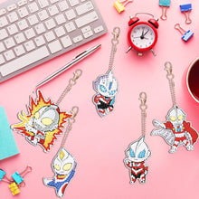 Load image into Gallery viewer, DIY Diamond Art Keychains Handmade Gem Keychains Lady Bag Pendant (Ultraman)