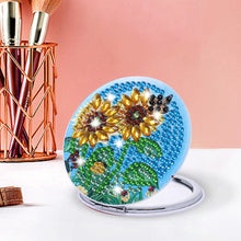 Load image into Gallery viewer, DIY Diamond Painting Makeup Mirror Paint by Number Kits Sunflower (038)
