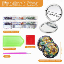 Load image into Gallery viewer, DIY Diamond Painting Makeup Mirror Paint by Number Kits Sunflower (039)