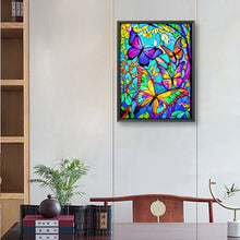 Load image into Gallery viewer, Diamond Painting - Full Round - butterfly glass painting (30*40CM)