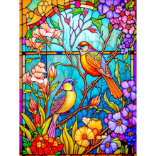 Load image into Gallery viewer, Diamond Painting - Full Round - flower and bird glass painting (30*40CM)