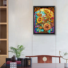 Load image into Gallery viewer, Diamond Painting - Full Round - sunflower glass painting (30*40CM)