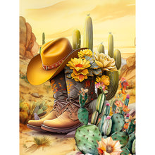 Load image into Gallery viewer, Diamond Painting - Full Round - boot cactus (30*40CM)