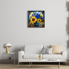 Load image into Gallery viewer, Diamond Painting - Full Round - Stained Glass Sunflowers (35*35CM)