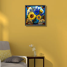 Load image into Gallery viewer, Diamond Painting - Full Round - Stained Glass Sunflowers (35*35CM)