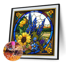 Load image into Gallery viewer, Diamond Painting - Full Round - Stained Glass Sunflowers (35*35CM)