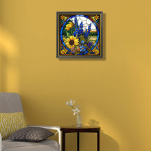 Load image into Gallery viewer, Diamond Painting - Full Round - Stained Glass Sunflowers (35*35CM)