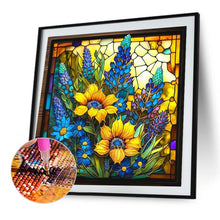 Load image into Gallery viewer, Diamond Painting - Full Round - Stained Glass Sunflowers (35*35CM)
