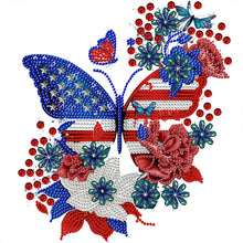 Load image into Gallery viewer, Diamond Painting - Partial Special Shaped - Independence Day Butterflies (30*30CM)