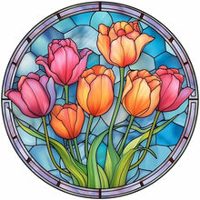 Load image into Gallery viewer, Diamond Painting - Full Round - flower glass painting (30*30CM)