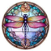 Load image into Gallery viewer, Diamond Painting - Full Round - animal dragonfly glass painting (30*30CM)