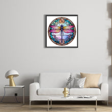 Load image into Gallery viewer, Diamond Painting - Full Round - animal dragonfly glass painting (30*30CM)
