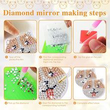Load image into Gallery viewer, DIY Diamond Art Vanity Mirror Handheld Beginner Arts Crafts Gifts (057)