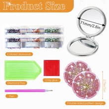 Load image into Gallery viewer, DIY Diamond Art Vanity Mirror Handheld Beginner Arts Crafts Gifts (068)