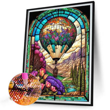 Load image into Gallery viewer, Diamond Painting - Full Round - hot air balloon glass painting (40*50CM)