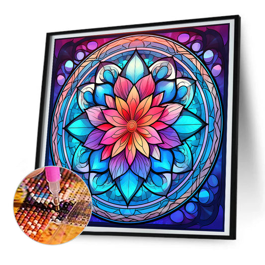 Diamond Painting - Full Round - Mandala Glass Painting (30*30CM)