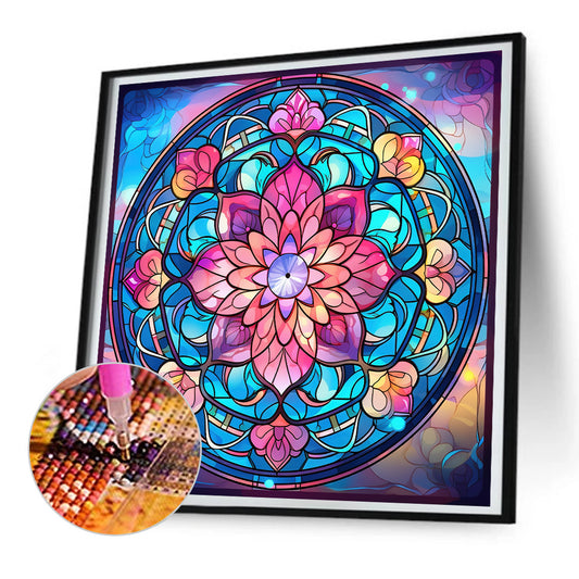 Diamond Painting - Full Round - Mandala Glass Painting (30*30CM)