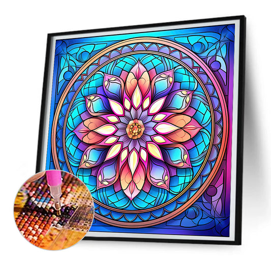Diamond Painting - Full Round - Mandala Glass Painting (30*30CM)