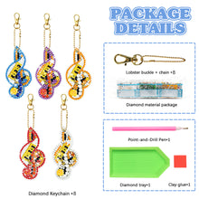 Load image into Gallery viewer, 5pcs Diamond Art Key Rings Art Craft 5D Double Sided DIY Hanging Ornaments Gifts