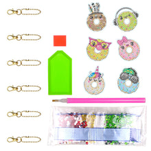 Load image into Gallery viewer, 6pcs Diamond Art Key Rings Hanging Ornaments 5D Cartoon DIY Gifts (YS172)
