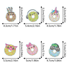Load image into Gallery viewer, 6pcs Diamond Art Key Rings Hanging Ornaments 5D Cartoon DIY Gifts (YS172)