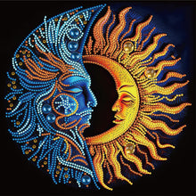 Load image into Gallery viewer, Diamond Painting - Partial Special Shaped - Sun Moon Mandala (30*30CM)