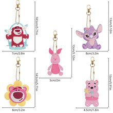 Load image into Gallery viewer, 5D Diamond Art Key Rings Art Craft DIY Double Sided Cartoon Gifts (DSNYSK01)