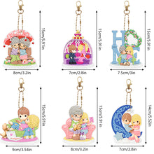 Load image into Gallery viewer, 5D Diamond Art Key Rings Art Craft DIY Double Sided Cartoon Gifts (YSK147)
