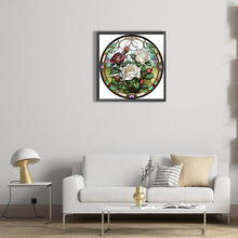 Load image into Gallery viewer, Diamond Painting - Full Round - White Rose Glass Art (30*30CM)