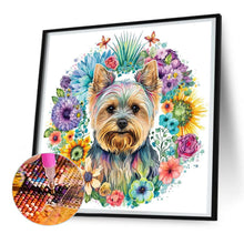 Load image into Gallery viewer, Diamond Painting - Full Round - yorkshire terrier (30*30CM)