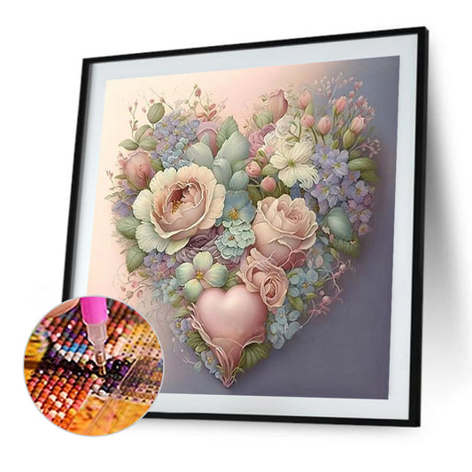 Diamond Painting - Full Round - love flowers (40*40CM)