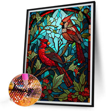 Load image into Gallery viewer, Diamond Painting - Full Square - Glass Art Cardinals (40*50CM)