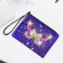 Load image into Gallery viewer, DIY Diamond Art Cosmetic Bag Flowers Single Sided PU Women Clutch (BD-06)
