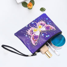 Load image into Gallery viewer, DIY Diamond Art Cosmetic Bag Flowers Single Sided PU Women Clutch (BD-06)