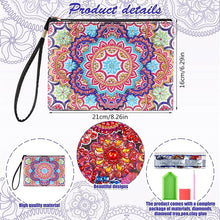Load image into Gallery viewer, DIY Diamond Art Cosmetic Bag Flowers Single Sided PU Women Clutch (BD-09)
