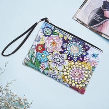 Load image into Gallery viewer, DIY Diamond Art Cosmetic Bag Flowers Single Sided PU Women Clutch (BD-11)