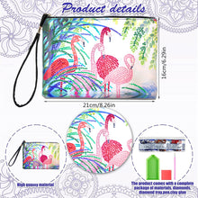 Load image into Gallery viewer, DIY Diamond Art Cosmetic Bag Flowers Single Sided PU Women Clutch (BD-15)