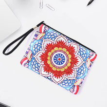 Load image into Gallery viewer, DIY Diamond Art Cosmetic Bag Flowers Single Sided PU Women Clutch (BD-16)