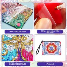 Load image into Gallery viewer, DIY Diamond Art Cosmetic Bag Flowers Single Sided PU Women Clutch (BD-16)