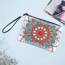 Load image into Gallery viewer, DIY Diamond Art Cosmetic Bag Flowers Single Sided PU Women Clutch (BD-17)