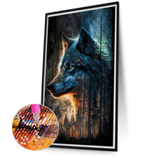 Load image into Gallery viewer, Diamond Painting - Full Round - night wolf (40*70CM)