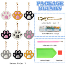 Load image into Gallery viewer, 9pcs Diamond Art Keychain Special-shaped Drill 5D DIY Bag Pandant (PT06)