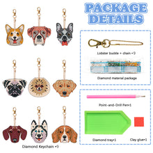 Load image into Gallery viewer, 9pcs Diamond Art Keychain Special-shaped Drill 5D DIY Bag Pandant (PT11)